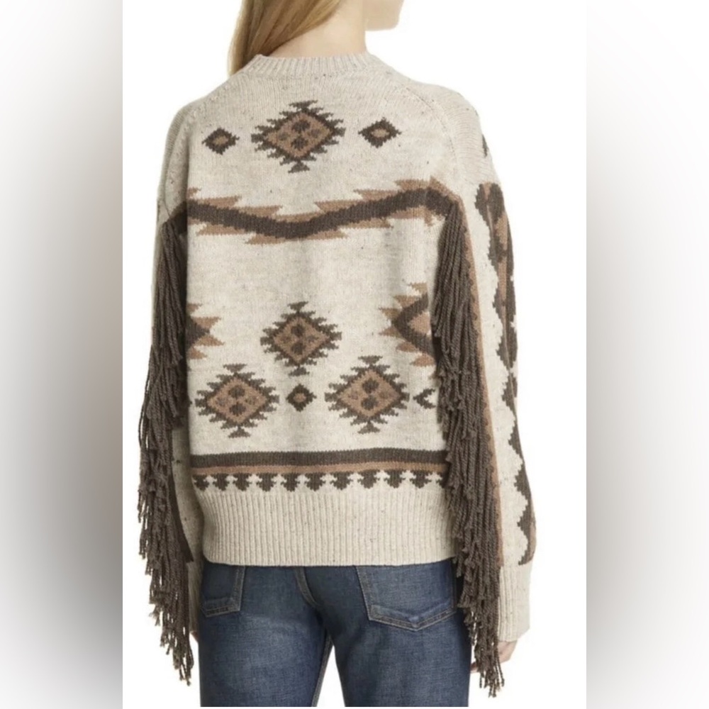 Polo Ralph Lauren Southwestern Aztec Navajo Serape Wool Tan/brown Sweater Sz L - Picture 6 of 7
